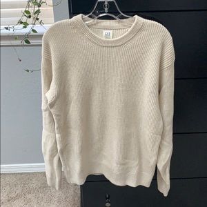 Cream crew neck sweater